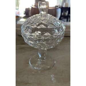 Fostoria American glass candy dish